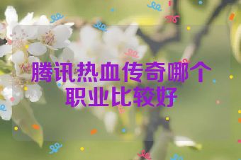 腾讯热血传奇哪个职业比较好