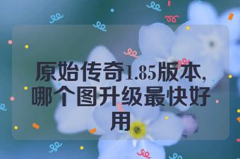原始传奇1.85版本,哪个图升级最快好用