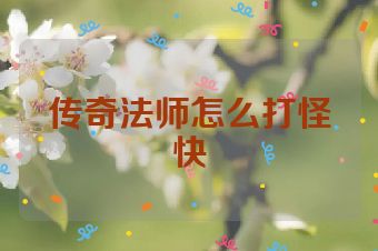 传奇法师怎么打怪快