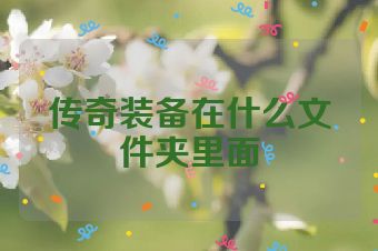 传奇装备在什么文件夹里面