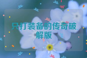 只打装备的传奇破解版