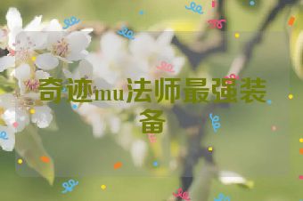奇迹mu法师最强装备