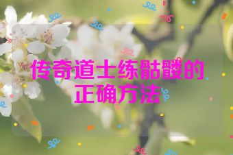 传奇道士练骷髅的正确方法