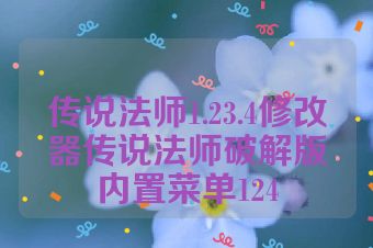 传说法师1.23.4修改器传说法师破解版内置菜单124