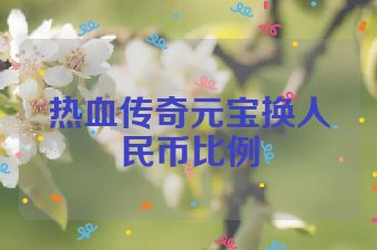 热血传奇元宝换人民币比例
