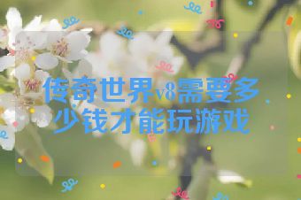 传奇世界v8需要多少钱才能玩游戏