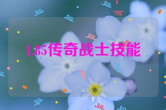 1.85传奇战士技能
