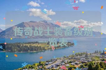 传奇战士装备级别一览表