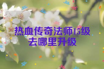 热血传奇法师15级去哪里升级