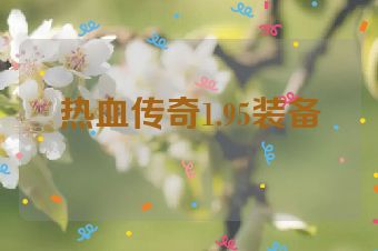 热血传奇1.95装备