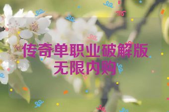 传奇单职业破解版无限内购