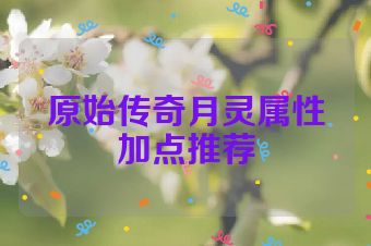 原始传奇月灵属性加点推荐