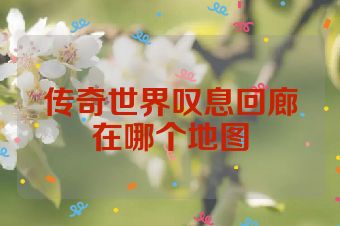 传奇世界叹息回廊在哪个地图
