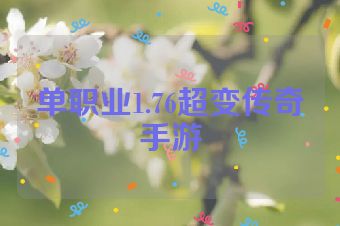 单职业1.76超变传奇手游