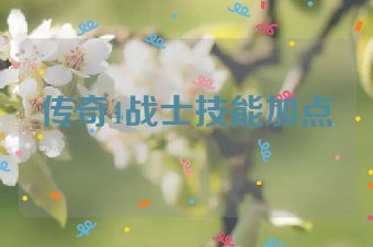 传奇4战士技能加点