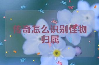 传奇怎么识别怪物归属