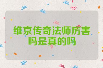 维京传奇法师厉害吗是真的吗