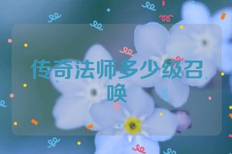 传奇法师多少级召唤