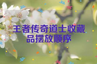 王者传奇道士收藏品摆放顺序