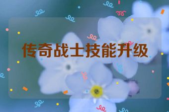 传奇战士技能升级