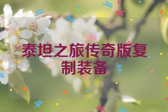 泰坦之旅传奇版复制装备