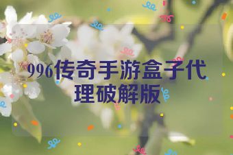 996传奇手游盒子代理破解版