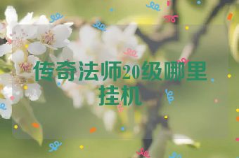 传奇法师20级哪里挂机