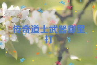 传奇道士武器哪里打