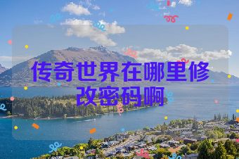 传奇世界在哪里修改密码啊