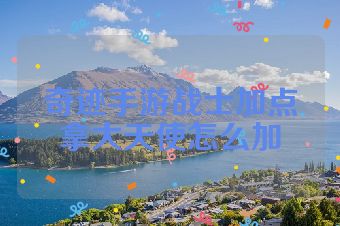 奇迹手游战士加点拿大天使怎么加