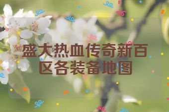 盛大热血传奇新百区各装备地图