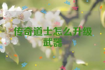 传奇道士怎么升级武器