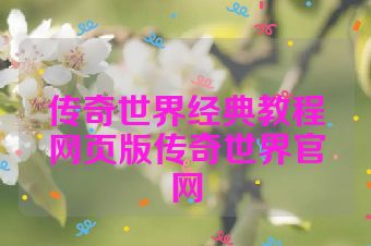 传奇世界经典教程网页版传奇世界官网