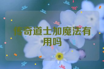 传奇道士加魔法有用吗
