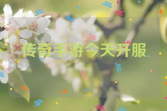 传奇手游今天开服