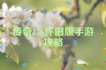 传奇176怀旧版手游攻略