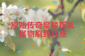 原始传奇皇陵叛乱怪物刷到几点
