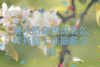 兽人热血传说怎么样开局十连抽多少钱