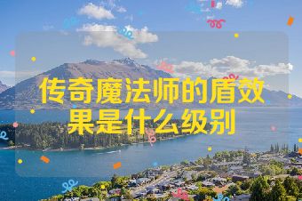 传奇魔法师的盾效果是什么级别