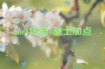 mir4传奇4战士加点
