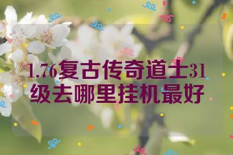 1.76复古传奇道士31级去哪里挂机最好