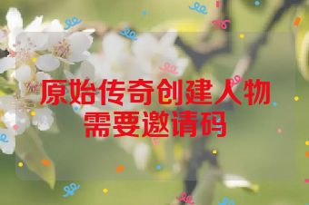 原始传奇创建人物需要邀请码