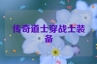 传奇道士穿战士装备