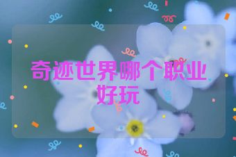 奇迹世界哪个职业好玩