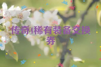 传奇4稀有装备交换券