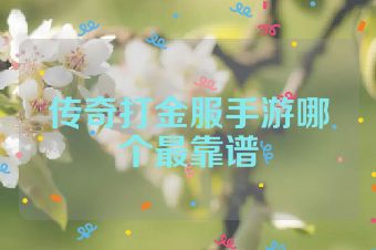 传奇打金服手游哪个最靠谱
