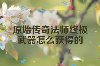 原始传奇法师终极武器怎么获得的