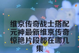 维京传奇战士搭配元神最新维京传奇惊艳片段都在哪几集