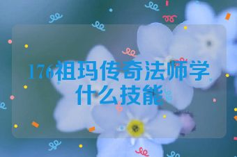 176祖玛传奇法师学什么技能