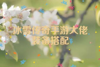 冰雪传奇手游大佬装备搭配